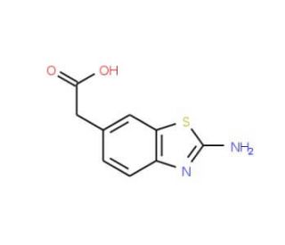 (2-Amino-benzothiazol-6-yl)-acetic acid (CAS 30132-15-1) - chemical structure image