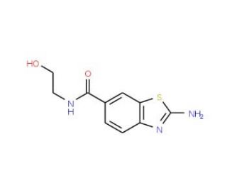 2-Amino-benzothiazole-6-carboxylic acid(2-hydroxy-ethyl)-amide (CAS 313504-87-9) - chemical structure image