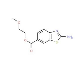 2-Amino-benzothiazole-6-carboxylic acid 2-methoxy-ethyl ester (CAS 436088-66-3) - chemical structure image