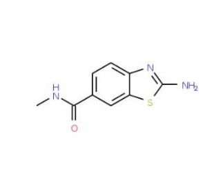 2-Amino-benzothiazole-6-carboxylic acid methylamide (CAS 332898-48-3) - chemical structure image