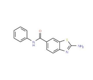 2-Amino-benzothiazole-6-carboxylic acid phenylamide - chemical structure image