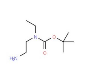 (2-Amino-Ethyl)ethyl-carbamic acid tert-butyl ester (CAS 105628-63-5) - chemical structure image