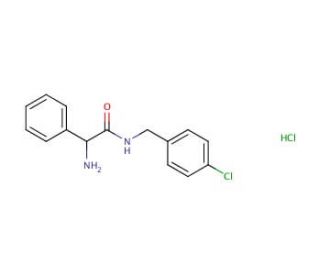 2-amino-N-[(4-chlorophenyl)methyl]-2-phenylacetamide hydrochloride - chemical structure image