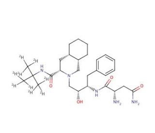 2-Amino-N-[1-benzyl-3-(3-tert-butylcarbamoyl-octahydro-isoquinolin-2-yl)-2-hydropropyl]-succinamide - chemical structure imag
