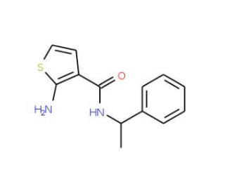 2-Amino-N-(1-phenylethyl)thiophene-3-carboxamide - chemical structure image