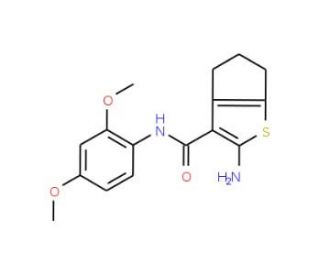 2-Amino-N-(2,4-dimethoxyphenyl)-5,6-dihydro-4H-cyclopenta[b]thiophene-3-carboxamide - chemical structure image