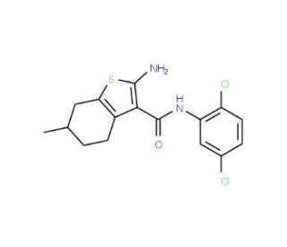 2-Amino-N-(2,5-dichlorophenyl)-6-methyl-4,5,6,7-tetrahydro-1-benzothiophene-3-carboxamide - chemical structure image
