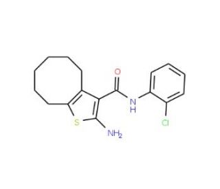 2-Amino-N-(2-chlorophenyl)-4,5,6,7,8,9-hexahydrocycloocta[b]thiophene-3-carboxamide - chemical structure image