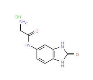 2-amino-N-(2-oxo-2,3-dihydro-1H-benzimidazol-5-yl)acetamide hydrochloride - chemical structure image