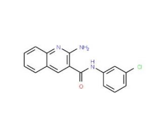 2-amino-N-(3-chlorophenyl)quinoline-3-carboxamide - chemical structure image