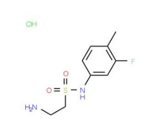 2-amino-N-(3-fluoro-4-methylphenyl)ethanesulfonamide hydrochloride - chemical structure image