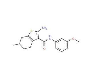 2-Amino-N-(3-methoxyphenyl)-6-methyl-4,5,6,7-tetrahydro-1-benzothiophene-3-carboxamide - chemical structure image