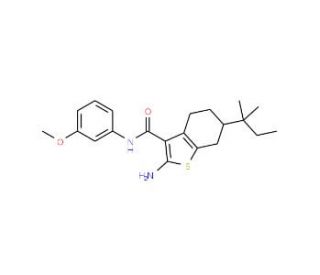 2-Amino-N-(3-methoxyphenyl)-6-tert-pentyl-4,5,6,7-tetrahydrobenzo[b]thiophene-3-carboxamide - chemical structure image