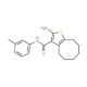 2-amino-N-(3-methylphenyl)-4,5,6,7,8,9-hexahydrocycloocta[b]thiophene-3-carboxamide - chemical structure image