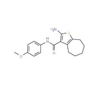 2-Amino-N-(4-methoxyphenyl)-5,6,7,8-tetrahydro-4H-cyclohepta[b]thiophene-3-carboxamide - chemical structure image