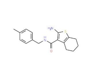 2-Amino-N-(4-methylbenzyl)-4,5,6,7-tetrahydro-1-benzothiophene-3-carboxamide - chemical structure image