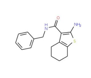 2-Amino-N-benzyl-4,5,6,7-tetrahydro-1-benzothiophene-3-carboxamide - chemical structure image