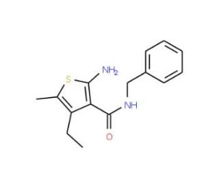 2-Amino-N-benzyl-4-ethyl-5-methylthiophene-3-carboxamide - chemical structure image