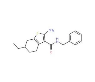 2-Amino-N-benzyl-6-ethyl-4,5,6,7-tetrahydro-1-benzothiophene-3-carboxamide - chemical structure image