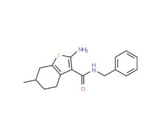 2-Amino-N-benzyl-6-methyl-4,5,6,7-tetrahydro-1-benzothiophene-3-carboxamide - chemical structure image