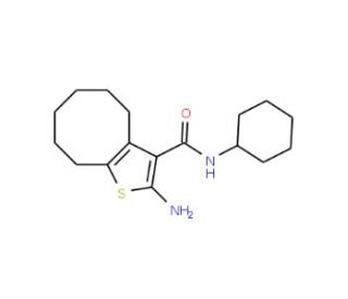 2-Amino-N-cyclohexyl-4,5,6,7,8,9-hexahydrocycloocta[b]thiophene-3-carboxamide - chemical structure image