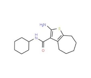 2-Amino-N-cyclohexyl-5,6,7,8-tetrahydro-4H-cyclohepta[b]thiophene-3-carboxamide - chemical structure image