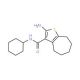 2-Amino-N-cyclohexyl-5,6,7,8-tetrahydro-4H-cyclohepta[b]thiophene-3-carboxamide - chemical structure image