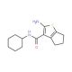 2-Amino-N-cyclohexyl-5,6-dihydro-4H-cyclopenta-[b]thiophene-3-carboxamide - chemical structure image
