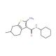 2-Amino-N-cyclohexyl-6-methyl-4,5,6,7-tetrahydro-1-benzothiophene-3-carboxamide - chemical structure image