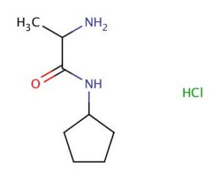 2-amino-N-cyclopentylpropanamide hydrochloride (CAS 1214638-91-1) - chemical structure image