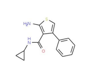 2-Amino-N-cyclopropyl-4-phenylthiophene-3-carboxamide - chemical structure image