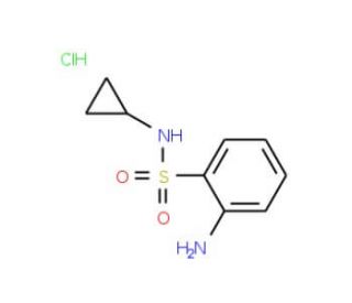 2-amino-N-cyclopropylbenzenesulfonamide hydrochloride - chemical structure image