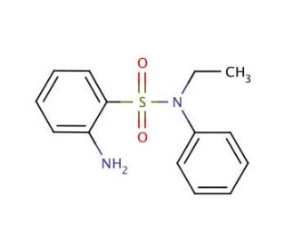 2-Amino-N-ethyl-N-phenylbenzenesulfonamide (CAS 81-10-7) - chemical structure image