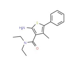 2-amino-N,N-diethyl-4-methyl-5-phenylthiophene-3-carboxamide - chemical structure image