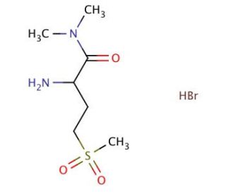 2-amino-N,N-dimethyl-4-(methylsulfonyl)butanamide hydrobromide - chemical structure image