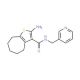 2-Amino-N-(pyridin-3-ylmethyl)-5,6,7,8-tetrahydro-4H-cyclohepta[b]thiophene-3-carboxamide - chemical structure image