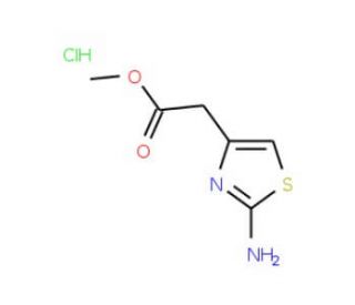 (2-Amino-thiazol-4-yl)-acetic acid methyl ester hydrochloride (CAS 76629-18-0) - chemical structure image