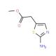 (2-Amino-thiazol-5-yl)-acetic acid methyl ester (CAS 110295-93-7) - chemical structure image