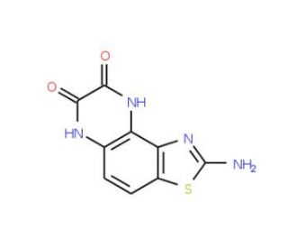 2-Amino-thiazolo[4,5-f]quinoxaline-7,8-diol - chemical structure image