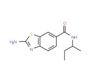 2-Aminobenzothiazole-6-carboxylic acidsec-butylamide (CAS 320740-71-4) - chemical structure image