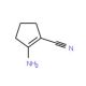 2-aminocyclopent-1-ene-1-carbonitrile 的分子结构, CAS编号: 2941-23-3 2-aminocyclopent-1-ene-1-carbonitrile (CAS 2941-23-3) - chemical structure image