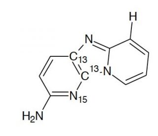 2-Aminodipyrido [1,2-a]imidazole-13C2,15N Hydrochloride (CAS 175028-40-7 (unlabeled)) - chemical structure image