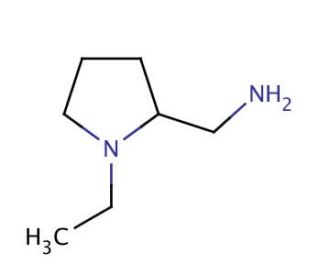 2-(Aminomethyl)-1-ethylpyrrolidine (CAS 26116-12-1) - chemical structure image