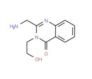 2-Aminomethyl-3-(2-hydroxy-ethyl)-3H-quinazolin-4-one - chemical structure image
