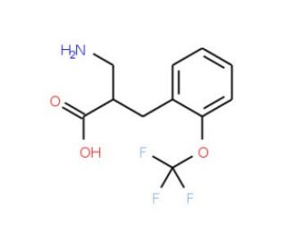 2-Aminomethyl-3-(2-trifluoromethoxyphenyl)propionic acid (CAS 910443-92-4) - chemical structure image