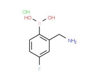 2-Aminomethyl-4-fluorophenylboronic acid, HCl (CAS 850568-02-4) - chemical structure image