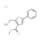 2-Aminomethyl-5-phenyl-furan-3-carboxylic acid methyl ester hydrochloride 的分子结构, CAS编号: 435342-15-7 2-Aminomethyl-5-phenyl-furan-3-carboxylic acid methyl ester hydrochloride (CAS 435342-15-7) - chemical structure image