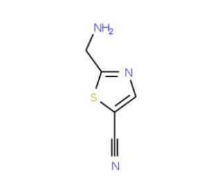 2-Aminomethyl-thiazole-5-carbonitrile (CAS 232612-47-4) - chemical structure image