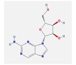 2-Aminopurine Riboside (CAS 4546-54-7) - chemical structure image