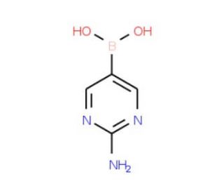 2-Aminopyrimidine-5-boronic acid (CAS 936250-22-5) - chemical structure image
